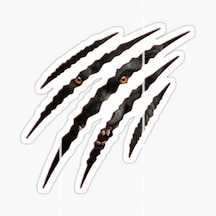 Öfkeli Kızgın Kurt Araba Sticker Oto Yapıştırması 18Cm B2