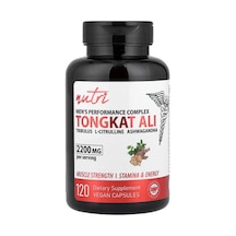 Nutri Men's Nitric Oxide Complex Tongkat Ali Citrulline Tribulus Ashwa/gandha 120 Vegan Capsules