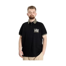 Mode Xl Büyük Beden Erkek Polo T-Shirt Dnm 23343 Siyah 001