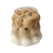 Borosilikat Cam Üzüm Bubble Şekilli Bardak, 300 Ml, Şeffaf Cam, Makinede Yıkanabilir, Latte Ve Meşrubat İçin, 1 Adet - 2431 Çok Renkli