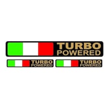 Turbo Powered Logo Damla Stıcker Siyah