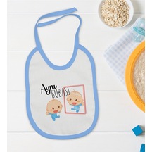 Bk Kids Aynı Bubası Tasarımlı Mavi Bebek Mama Önlüğü Mavi
