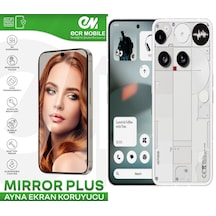 Nothing Phone 3 İle Uyumlu Ayna Mirror 9h Kırılmaz Nano Ekran Koruyucu Ekran Kapalıyken Ayna