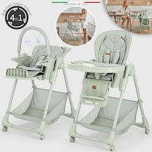 Elele Cibo 2in1 Katlanabilir Bebek Mama Sandalyesi Çift Pedli 0+ Ay Yeşil