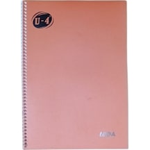 U-4 A4 Pp Kp Spiralli 40 Yp Çizgili Defter-turuncu