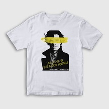 Presmono Unisex Çocuk Believe Sherlock Holmes T-Shirt