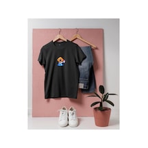 Bahriyeli Collection Oversize Mini Dalgıç / Mini Denizaltı Ve İçecek Tasarım Unisex T-shirt Siyah