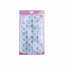 Epinox Profesyonel Basmalı Kalıp & Kopat Büyük Harf Bkp-26 Beyaz - Mavi