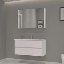 Orka Side 100 Cm Çekmeceli Beyaz Banyo Dolabı Takımı Çok Renkli