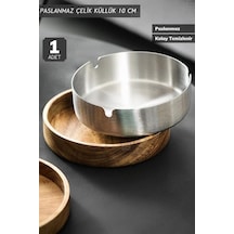 Tekli Küllük 10 Cm Paslanmaz Çelik Kül Tablası Sigara Küllüğü