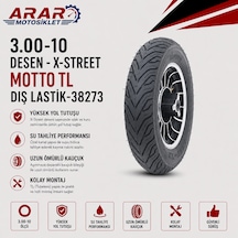3.00-10 Desen - X-street Motto Tl Dış Lastik-38273