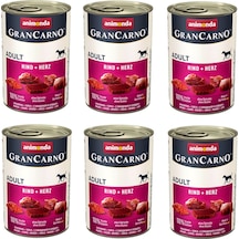 Animonda Gran Carno Sığır Ve Yürekli Köpek Konserve 400 G X 6 Adet