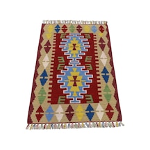 Zehra Abla Halı Yeni El Dokuma Kırmızı Kayseri Yün Kilim 6358