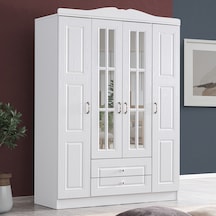 Gardırop, Mdf Country Kuzey 4 Kapaklı Dolap, Beyaz Diğer