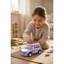 Ogi Mogi Toys Eğitici Bloklar Kız Arabası 136 Parça Yapı Seti