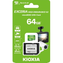 64gb Exceria High Endurance G2 Micro Sdxc V30 A1 4k 100mb/50mb/sn Hafıza Kartı - Sd Adaptörlü