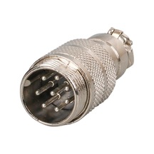 Ayt Mayk Gx16-8 Pinli Metal Erkek Konnektör Jack Soket M16 16mm Çap Vida Dişli