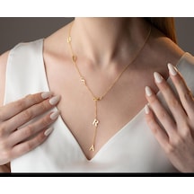 925 Ayar Kişiye Özel Y İsim Kolye.y Kolye.rose.gold.rodaj Gümüş