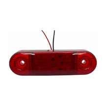 12v-24v Parmak Lamba 9-ledli Kırmızı 85 25 Mm