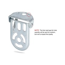 Tongxida Çocuk Bisikleti Arka Koltuk Ayaküstü, Dayanıklı Demir Pedal, Güvenli Yolculuk İçin Yardımcı Ayak Destekleyici, Beyaz Gümüş