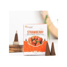 Çilek Aromalı Organik Kömürsüz Konik Tütsü