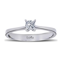 Lova D Renk 0,18 Karat Pırlanta Tektaş Yüzük - 1030042