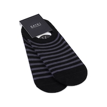 Gri Desenli Pamuklu İkili Babet Çorap 33836 Model50