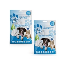 Healthon Med Evcil Hayvan Temizleme Mendil Kesesi Kedi, Köpek Ve Diğer Hayvanlar İçin, Aloe Vera & Bariyer Kreml