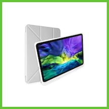 Bezos Samsung Galaxy Uyumlu X200 Tab A8 10.5 Kılıf Kalemlikli Mars Tablet Kılıfı - Gri Dmc