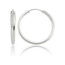 925 Ayar Gümüş Küçük Boy Halka Küpe 14 MM Gümüş