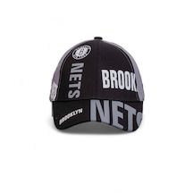 Siyah Brookly Nets Basketbol Beyzbol Şapkası - Standart