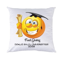 Mezuniyet Hediyesi Erkek Emoji Mesajlı Yastık