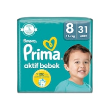 Prima Bebek Bezi Aktif Bebek 8 Beden 17+ KG 31 Adet