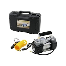 Çift Silindir Oto - Araç Hava Kompresörü Dc/12v - 23amp - 150psı Fenerli Bar Göstergeli 5365