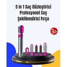5 Parça Saç Şekillendirme Seti Düzleştirme Dalga Ve Bukle Yapma Çok Renkli