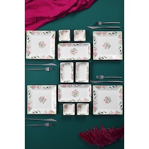 Piatti Naturali 12 Parça 4 Kişilik Bahar Kahvaltı Takımı Handmade Sunum Set Çok Renkli