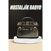 Nostaljik Radyo Bağlantılı Müzik Kutusu Ahşap