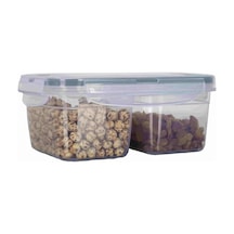 2 Bölmeli 0,45 Lt + 0,45 Lt Saklama Beslenme Kabı Lunch Box Plastik Turuncu Diğer