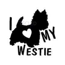 I Love My Westie Terrier Köpekler Araba Sticker