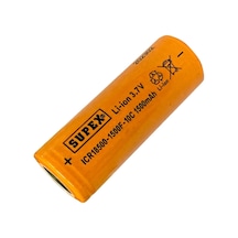 Supex Icr18500 3.7v 1500mah Li-ion Şarjlı Pil 10c Deşarj Akımı Başsız