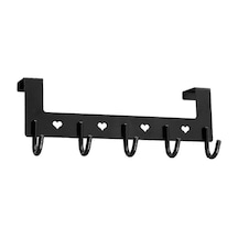 Askılık, Kapı İçin Kanca, Kapı İçin Alüminyum Kanca, Delme Gerektirmez, Paslanmaz Çelik, 5 Kanca, Giysiler, Şapka, Havlu, Şemsiye İçin, Siyah Diğer