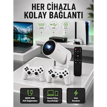 Znv Zenvia Mey İthalat Portatif 4k Projeksiyon 4.000 Uygulama, Kablosuz Yansıtma Ve Bluetooth 5.0 Yeni Nesil Znv