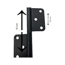 12 Cm Siyah Yönsüz Cerman Menteşe