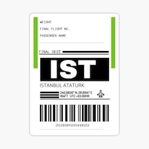 14 Cm 2 Adet Atatürk Havalimanı Sticker Yapıştırması