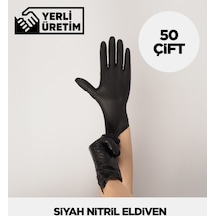 Çok Amaçlı Siyah Nitril Eldiven 50 Çift