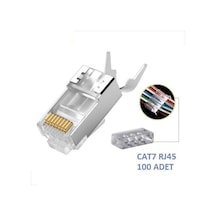 Cat7 100 Adet Jack Konnektör Cat 7 Konnektör 100 Lük Paket