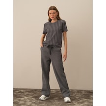 Xint Siyah Işıltılı Lurex Detaylı Regular Fit Bluz 602315