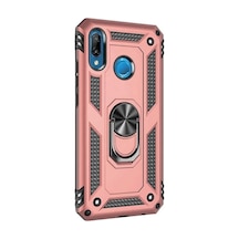 Huawei P20 Lite Kılıf Vega Standlı Yüzüklü Mıknatıslınano Glass