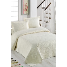 Ivy Krem Çift Kişilik Microfiber Kapitone Yatak Örtüsü Ekru