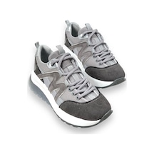 Kadın Mafy Gri Konfor Taban Günlük Yürüyüş Sneaker 4 Cm Sp130 001